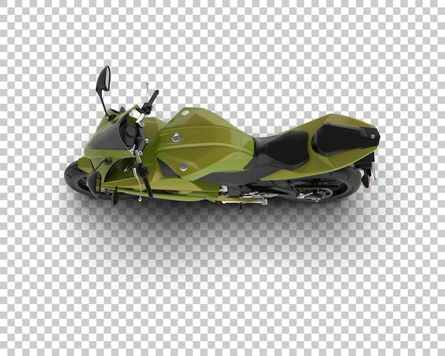 Motocicletta isolata sullo sfondo illustrazione di rendering 3d