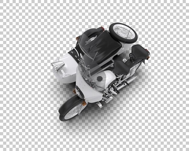 Мотоцикл изолирован на фоне 3D-илюстрации