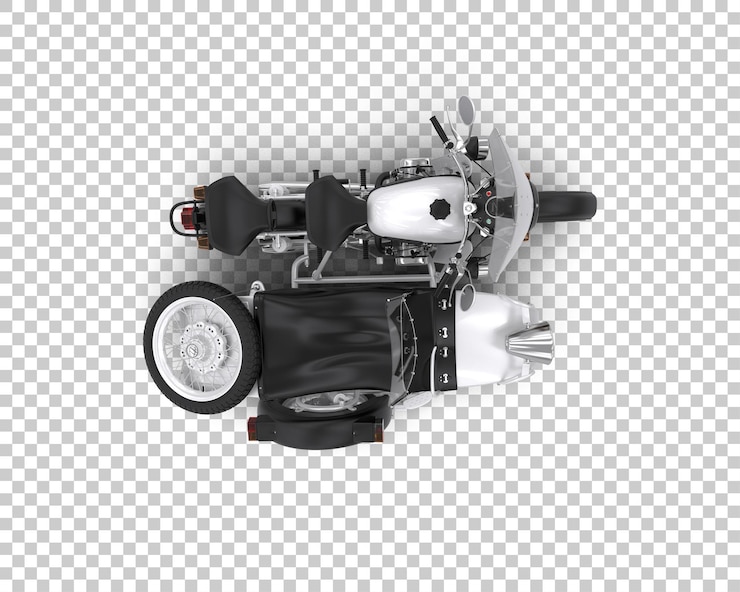 PSD motorcycle isolated on background 3d rendering illustration