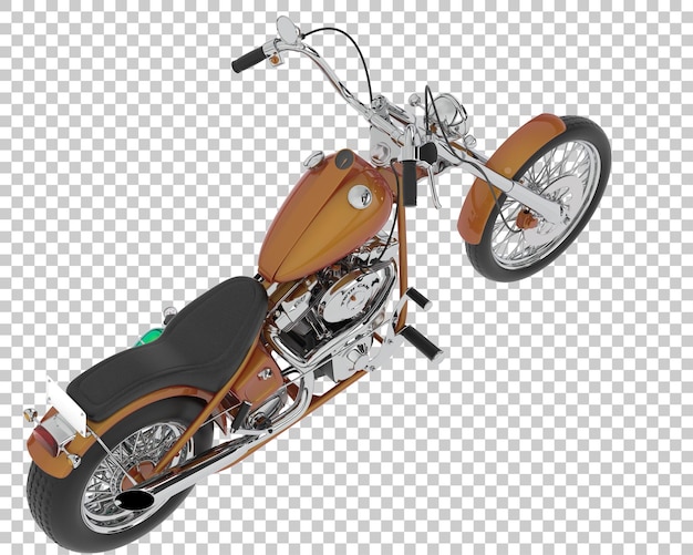 Motocicletta isolata su sfondo trasparente 3d rendering illustrazione