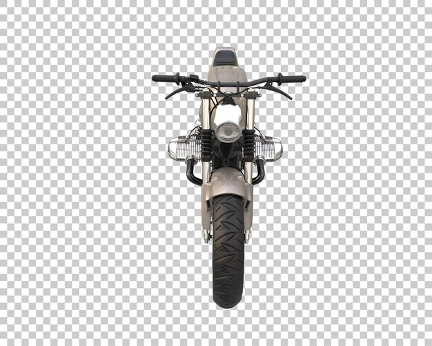 Motocicletta isolata su un'illustrazione trasparente del rendering 3d