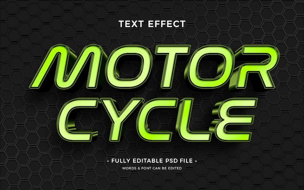 Motorcycle text effect