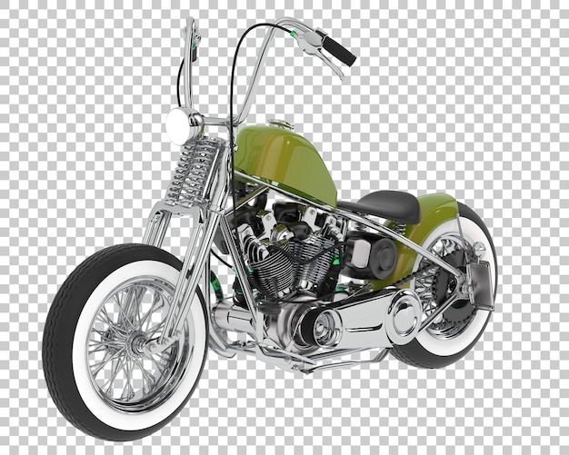 Motorcycle on transparent background 3d rendering illustration