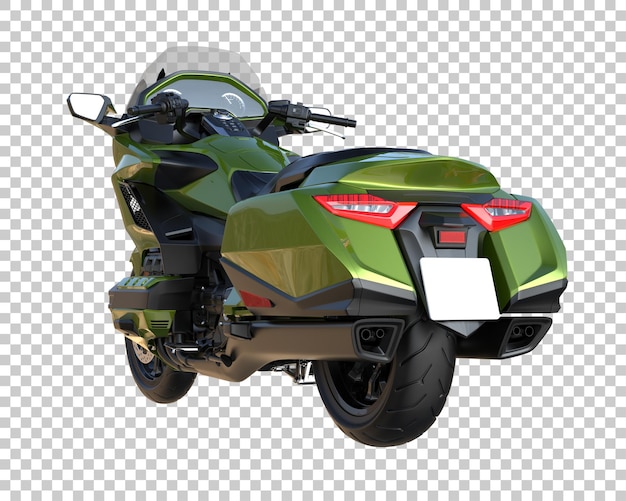 Motorcycle on transparent background. 3d rendering - illustration