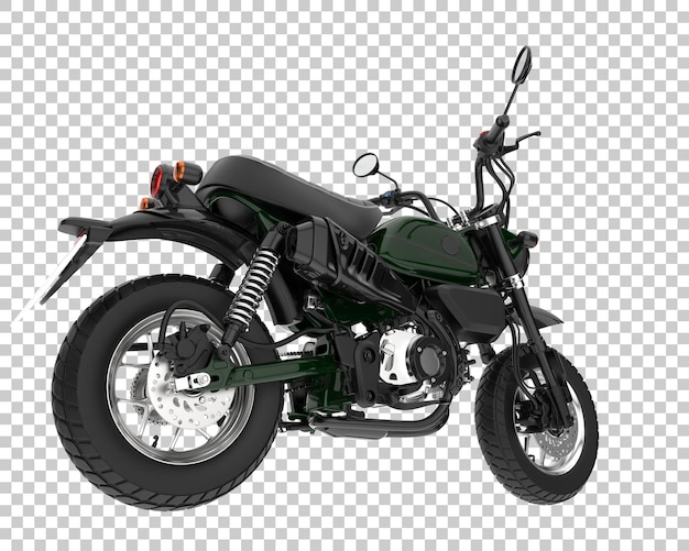 Motorcycle on transparent background. 3d rendering - illustration