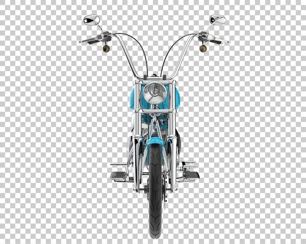 Мотоцикл на прозрачном фоне. 3D-рендеринг - иллюстрация