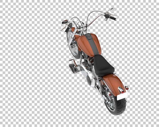 Motorcycle on transparent background. 3d rendering - illustration