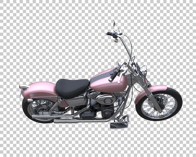 PSD motorcycle on transparent background. 3d rendering - illustration