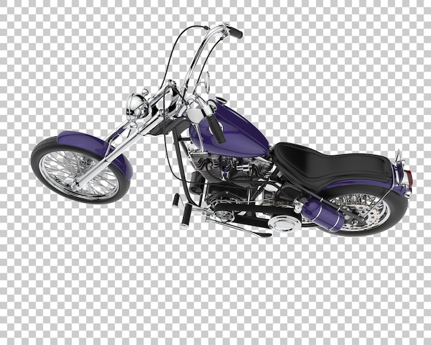 PSD motorcycle on transparent background. 3d rendering - illustration