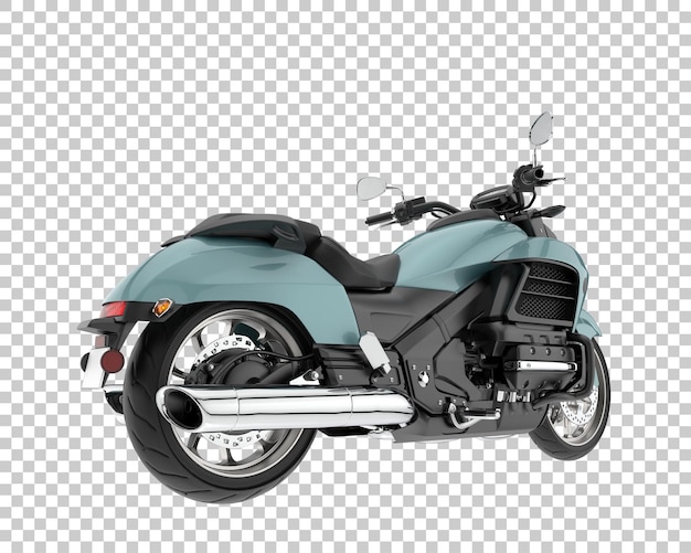 Motorcycle on transparent background. 3d rendering - illustration