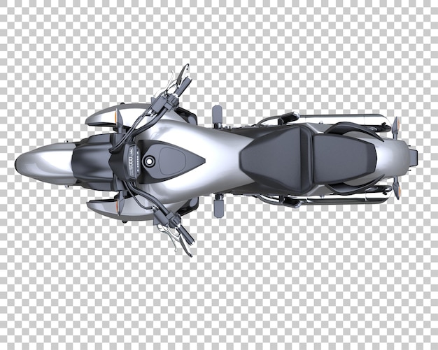 PSD motorcycle on transparent background. 3d rendering - illustration