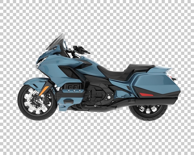 Motorcycle on transparent background. 3d rendering - illustration