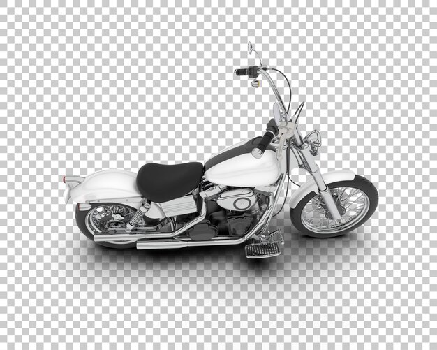 透明背景上的摩托车 3D 渲染插图