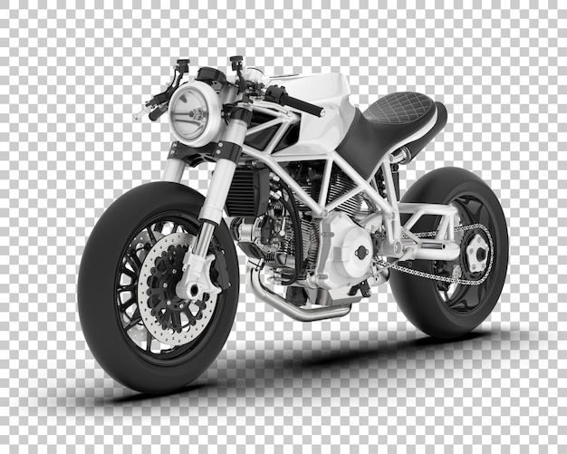 motorcycle on transparent background 3d rendering illustration