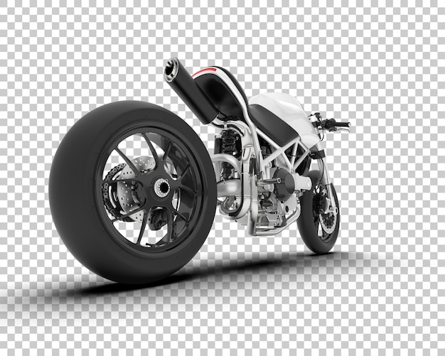 Мотоцикл на прозрачном фоне 3d рендеринг иллюстрации
