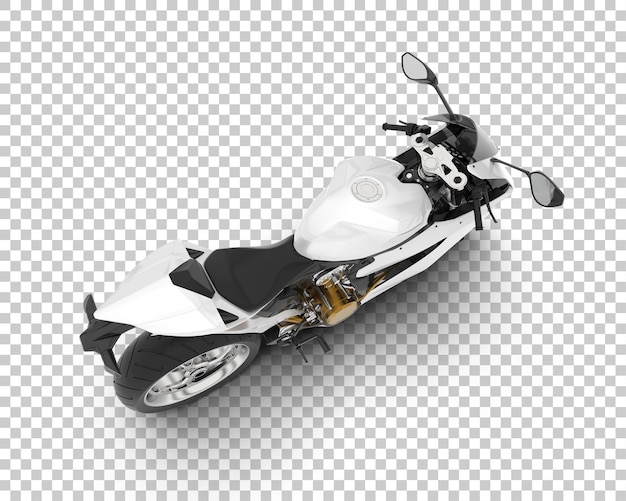 Motorcycle on transparent background 3d rendering illustration