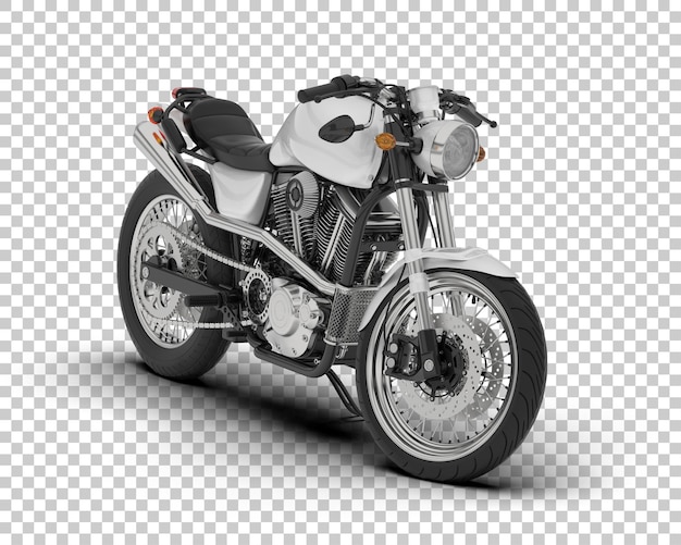 motorcycle on transparent background 3d rendering illustration