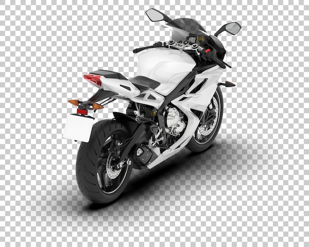 Motorcycle on transparent background 3d rendering illustration