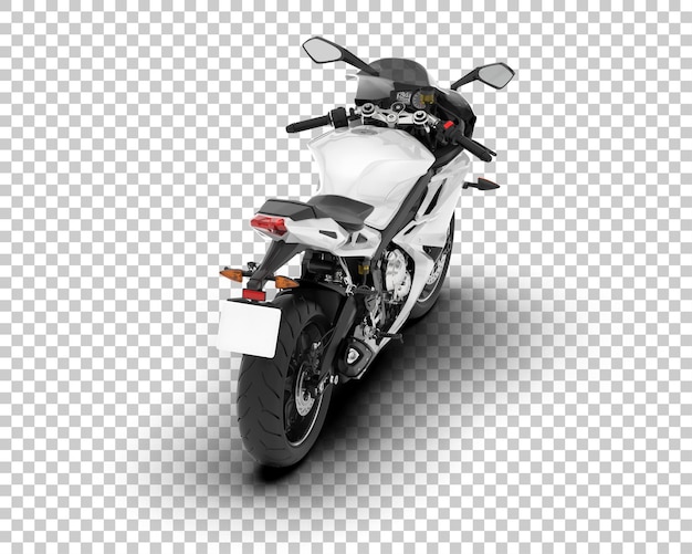 Motorcycle on transparent background 3d rendering illustration