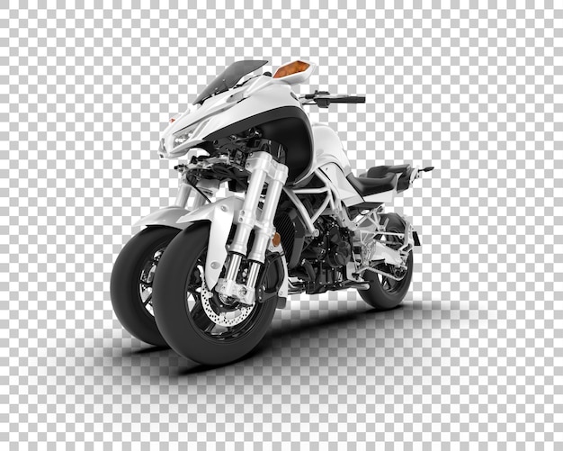 Motorcycle on transparent background 3d rendering illustration