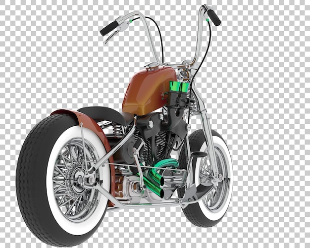 PSD motorfiets geïsoleerd op transparante achtergrond 3d-rendering illustratie