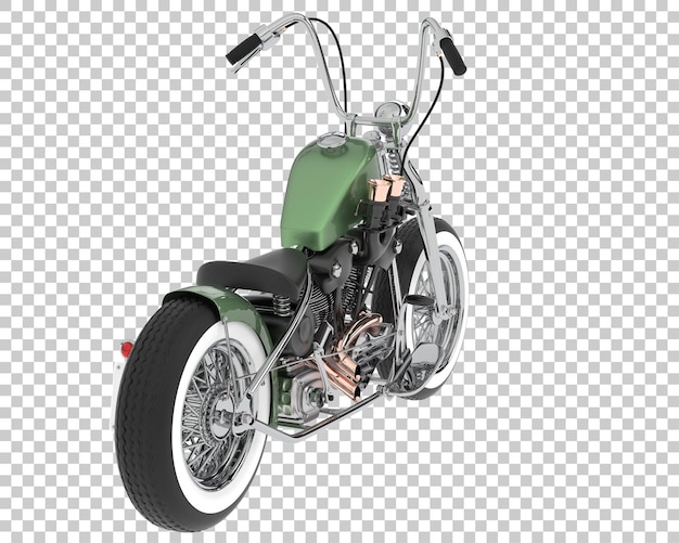 PSD motorfiets op transparante achtergrond 3d-rendering illustratie