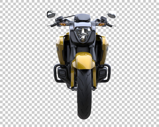 Motorfiets op transparante achtergrond. 3D-rendering - illustratie