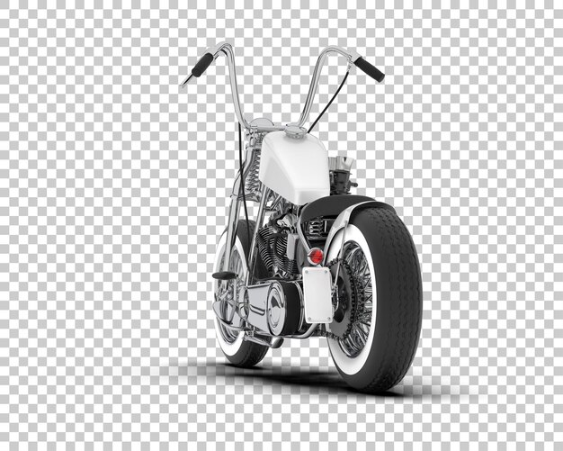 Motorfiets op transparante achtergrond 3D-rendering illustratie