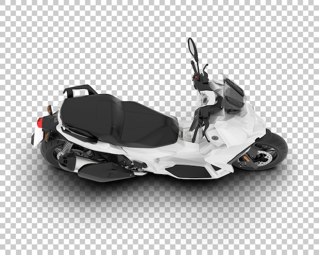 PSD motorfiets op transparante achtergrond 3d-rendering illustratie