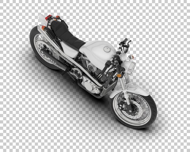 PSD motorfiets op transparante achtergrond 3d-rendering illustratie