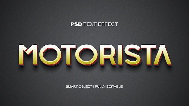 PSD motorista text effect 2