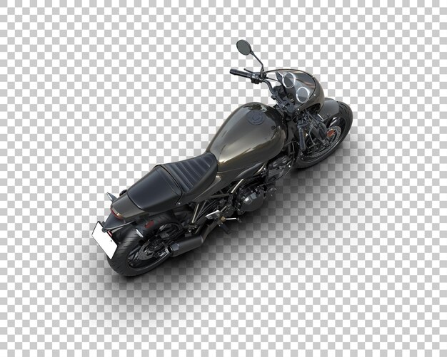 Motorsykkel isolert på bakgrunn, 3D-rendering illustrasjon