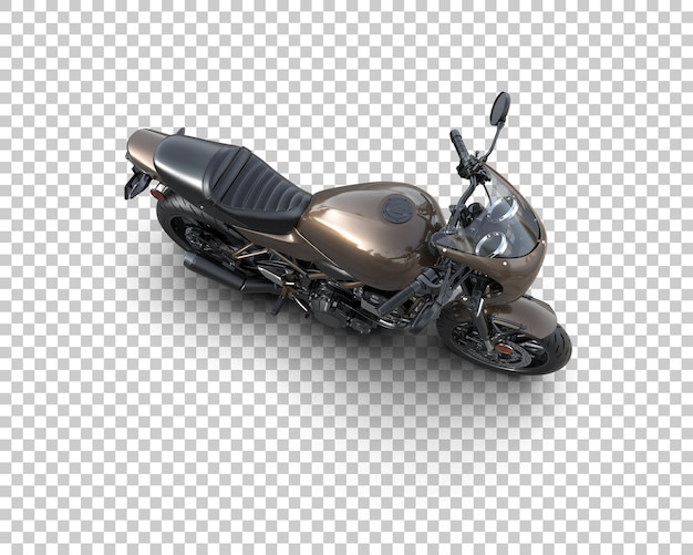 Motorsykkel isolert på bakgrunn, 3D-rendering illustrasjon