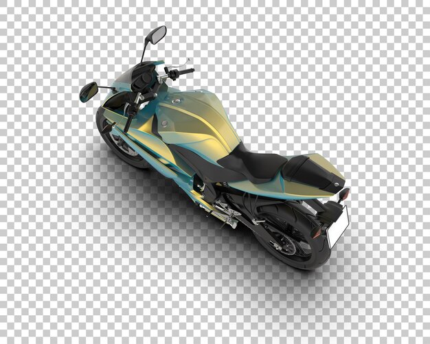 Motorsykkel isolert på bakgrunn, 3D-rendering illustrasjon