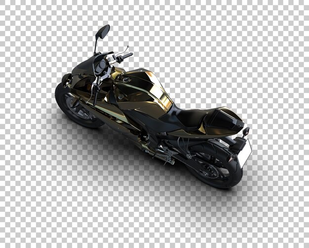 Motorsykkel isolert på bakgrunn, 3D-rendering illustrasjon