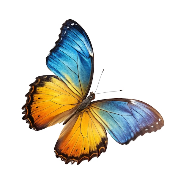 Motyl na białym tle izolowany motyl 3Drender
