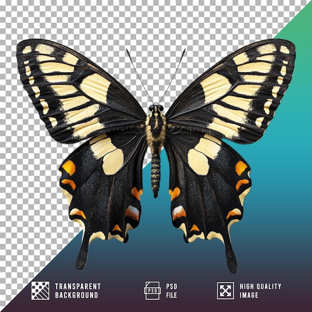 motyl na przezroczystym tle