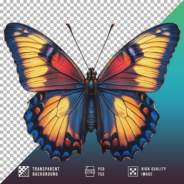motyl na przezroczystym tle