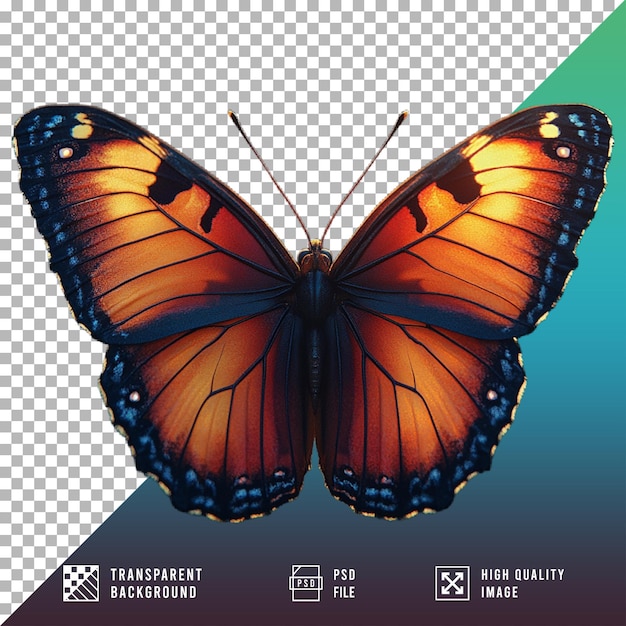 motyl na przezroczystym tle