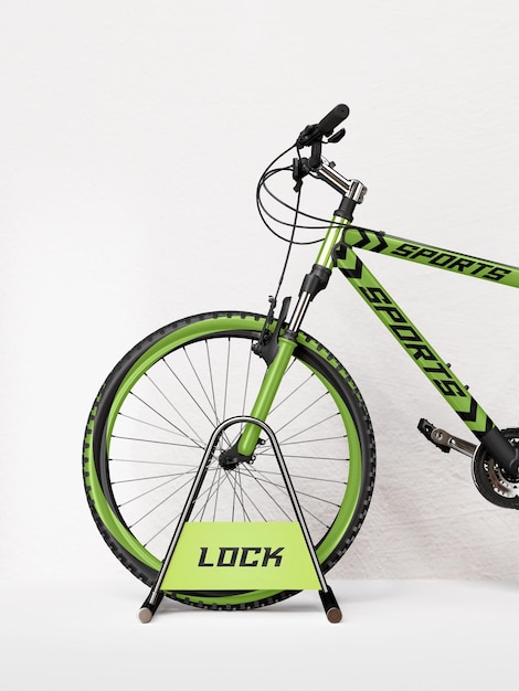 PSD mountain bicycle mockup