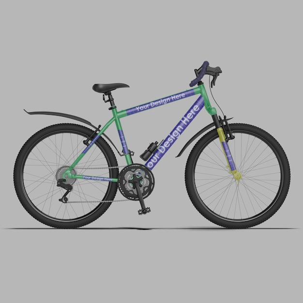 Горный велосипед 3d дизайн макета изолированные