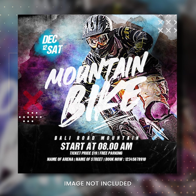 PSD mountain bike event flyer