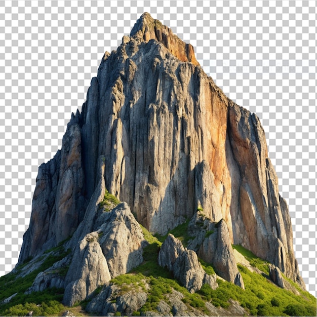 PSD mountain cliff on transparent background