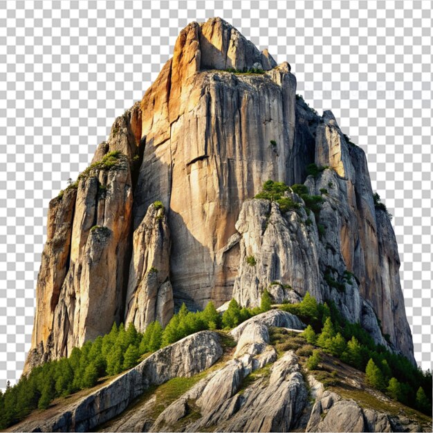 PSD mountain cliff on transparent background