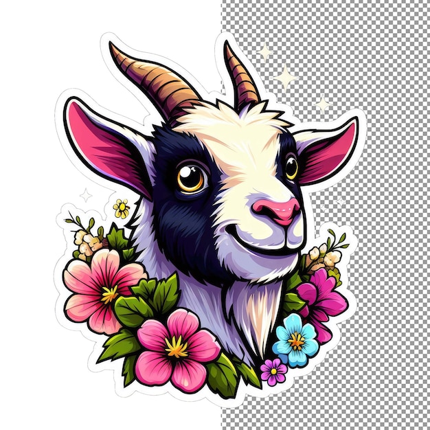 PSD mountain marvel majestic goat sticker