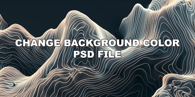 PSD a mountain range with a lot of lines and curves stock background