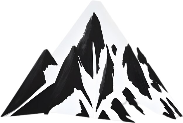 PSD clipart della silhouette di montagna