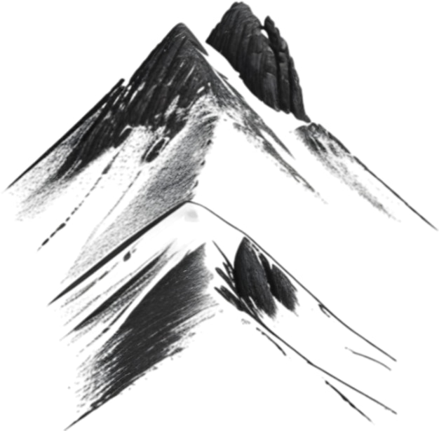 PSD mountain silhouette clipart