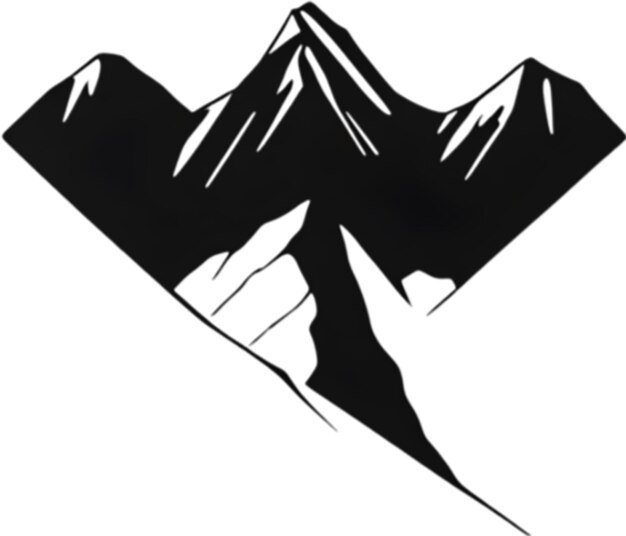 PSD mountain silhouette clipart