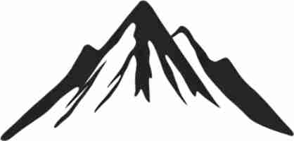 PSD clipart della silhouette di montagna